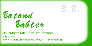 botond babler business card